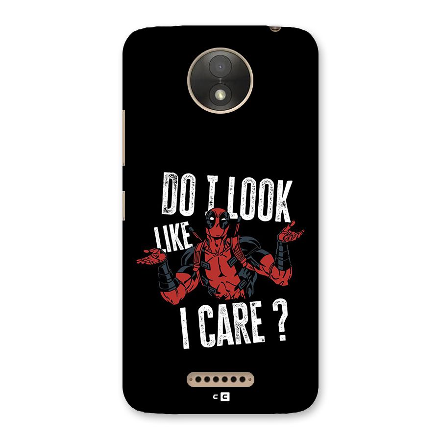 Do I Care Back Case for Moto C Plus