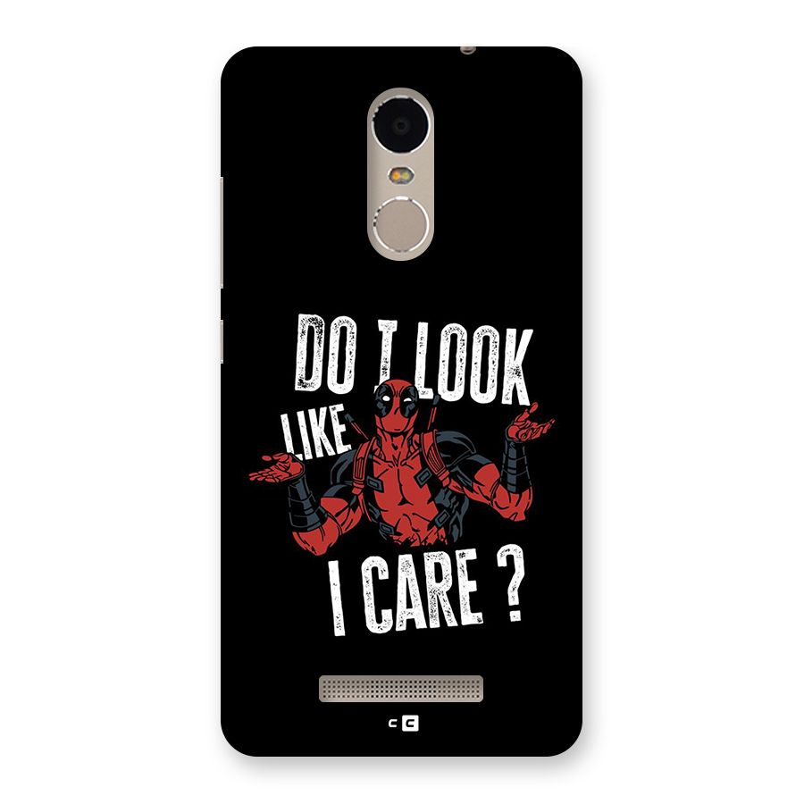 Do I Care Back Case for Redmi Note 3
