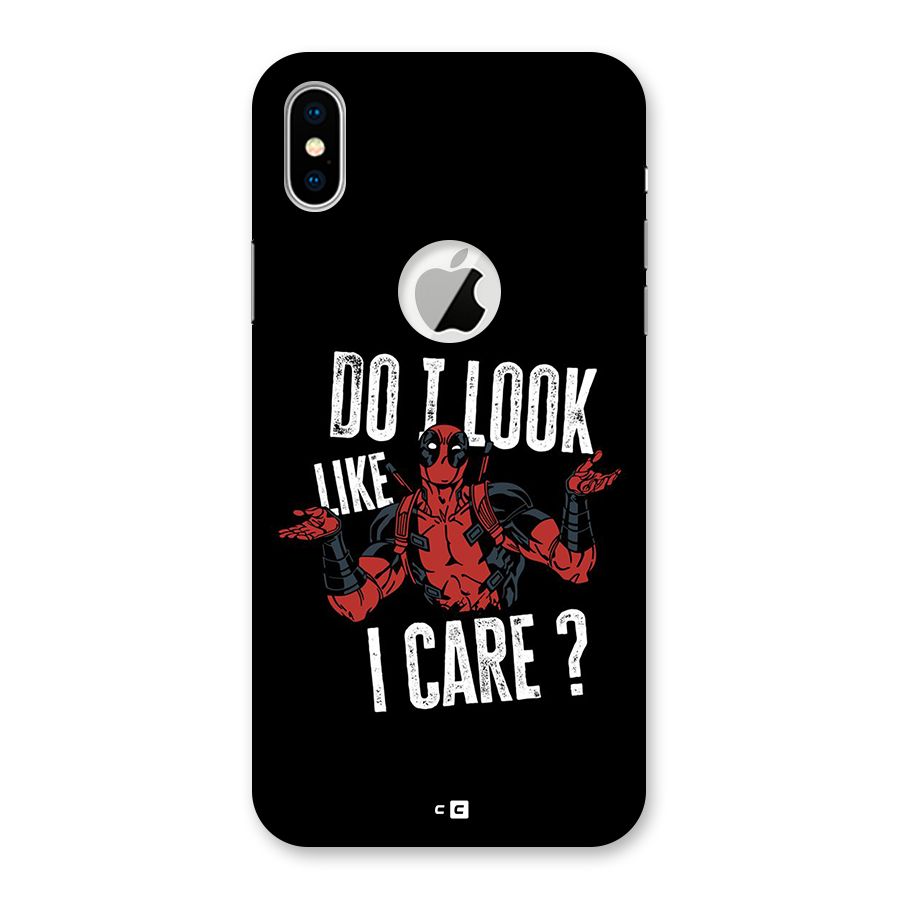 Do I Care Back Case for iPhone X Logo Cut