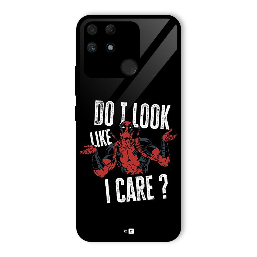 Do I Care Glass Back Case for Realme Narzo 50A