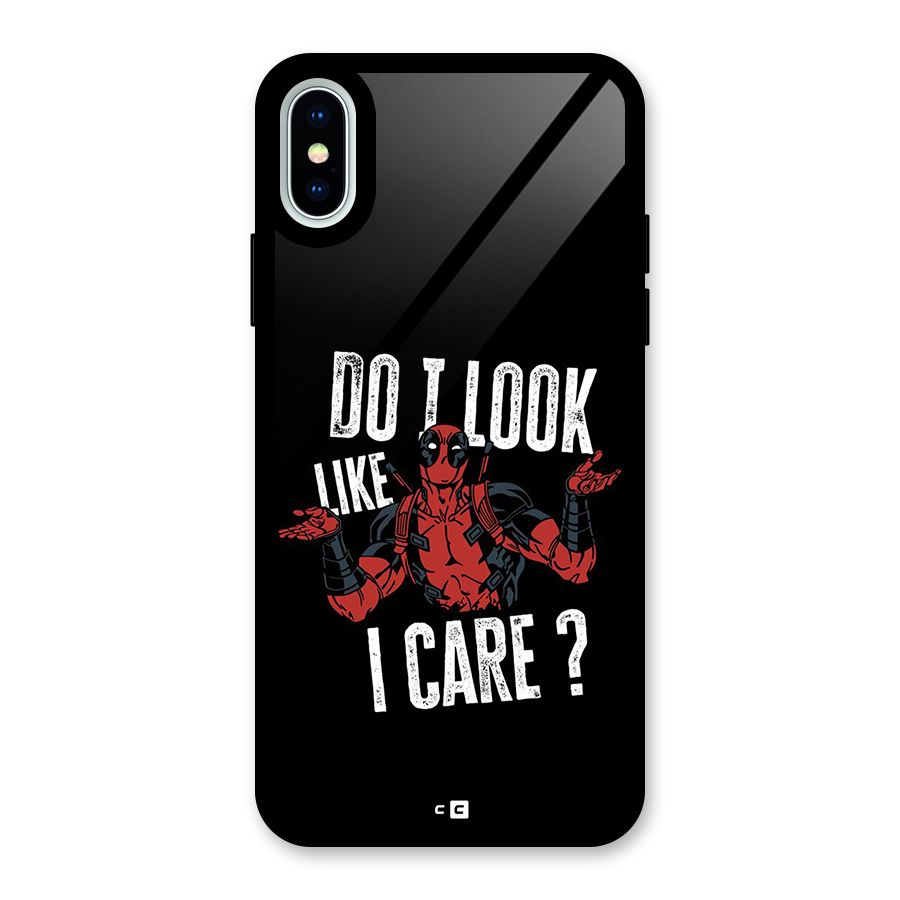 Do I Care Glass Back Case for iPhone XS