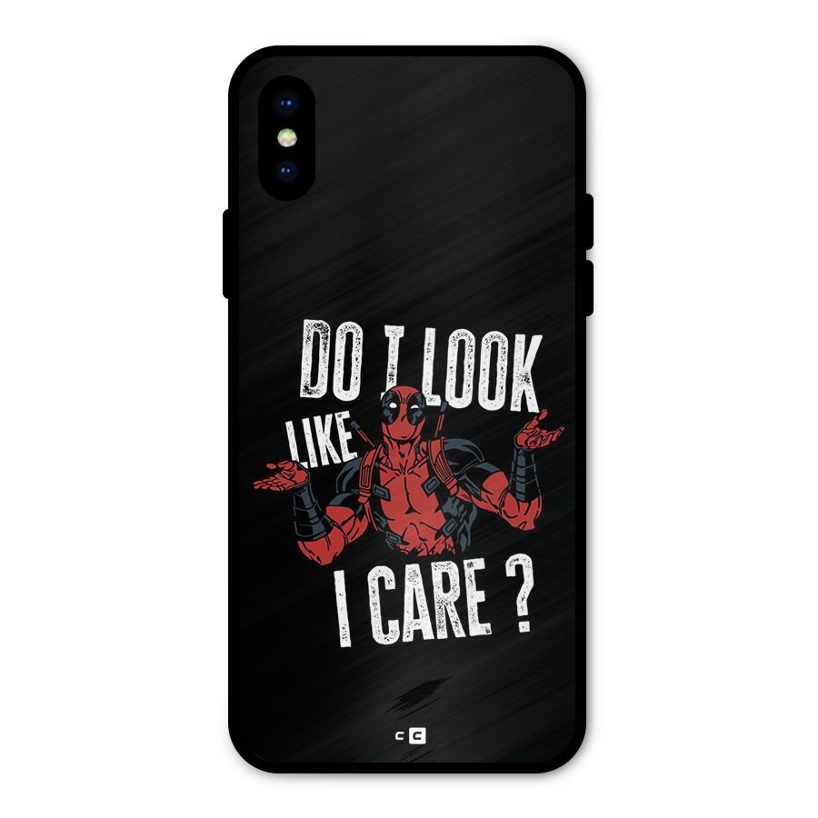 Do I Care Metal Back Case for iPhone XS