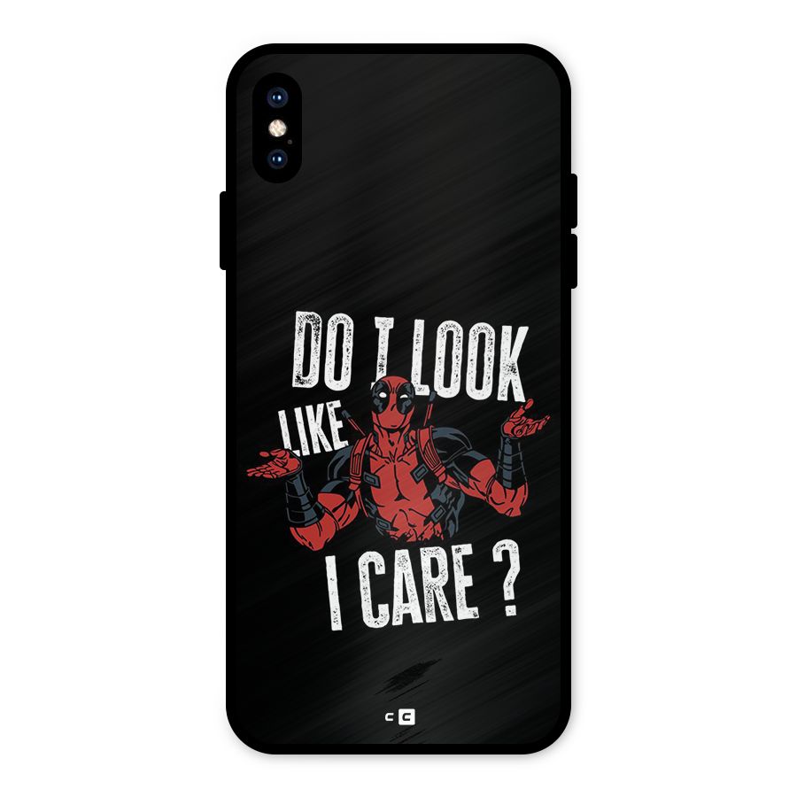 Do I Care Metal Back Case for iPhone XS Max