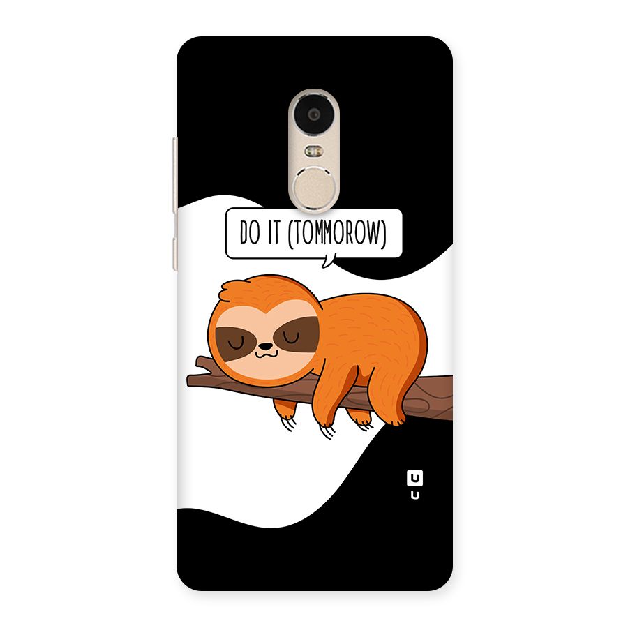 Do It Tommorow Back Case for Xiaomi Redmi Note 4