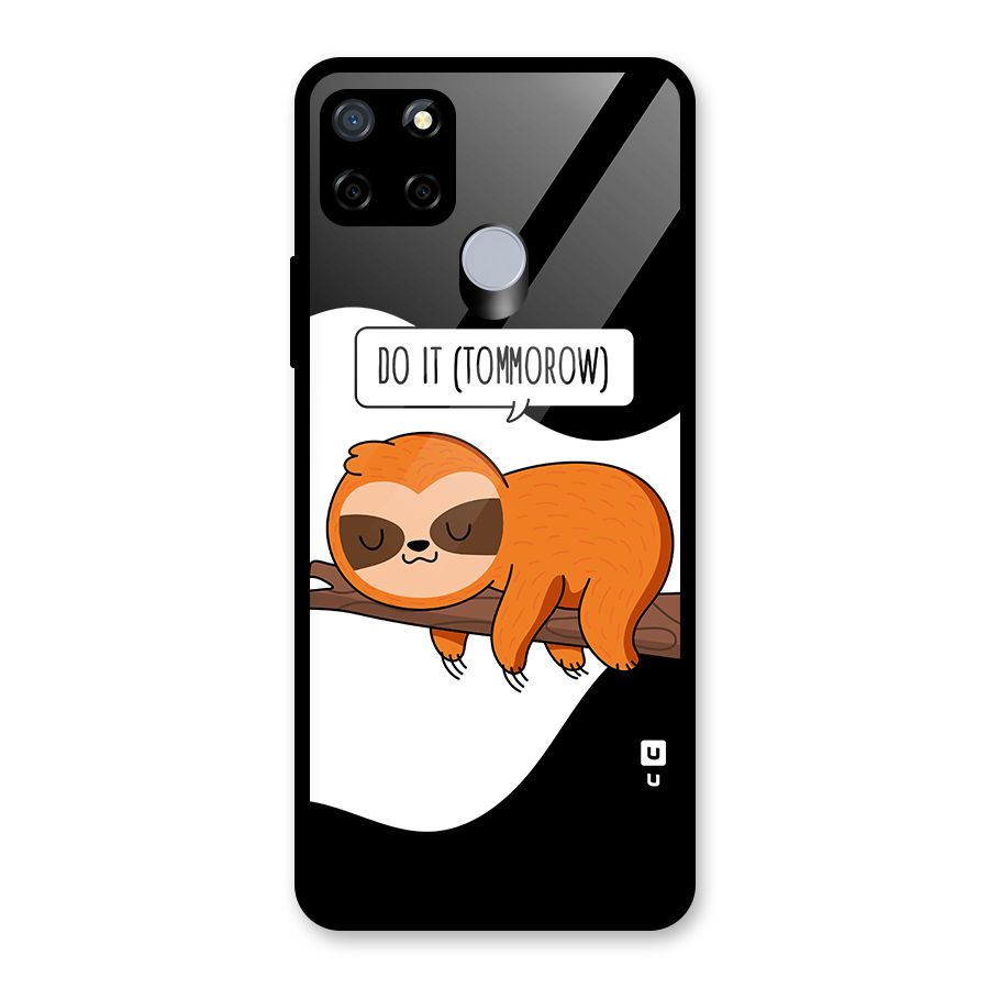 Do It Tommorow Glass Back Case for Realme Narzo 30A
