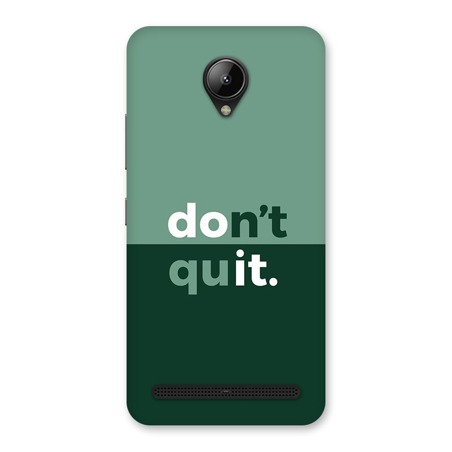 Do Not Quit Back Case for Lenovo C2