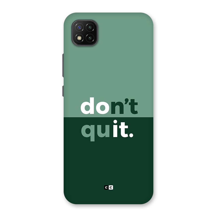 Do Not Quit Back Case for Poco C3