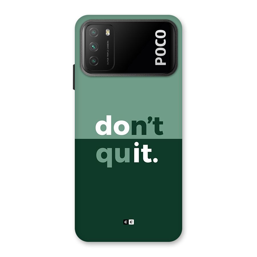 Do Not Quit Back Case for Poco M3
