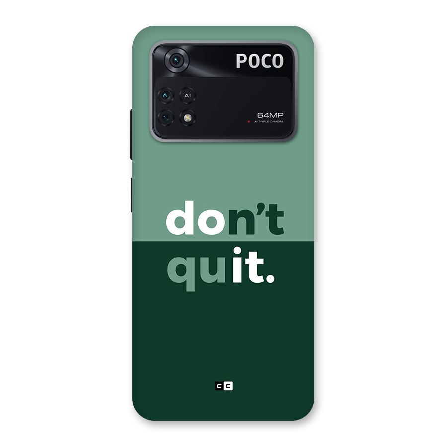 Do Not Quit Back Case for Poco M4 Pro 4G