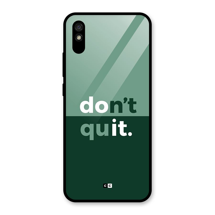 Do Not Quit Glass Back Case for Redmi 9i