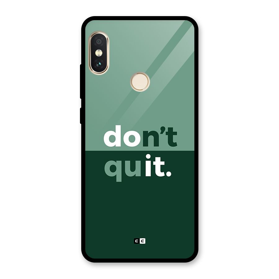 Do Not Quit Glass Back Case for Redmi Note 5 Pro