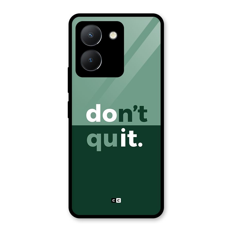 Do Not Quit Glass Back Case for Vivo Y36
