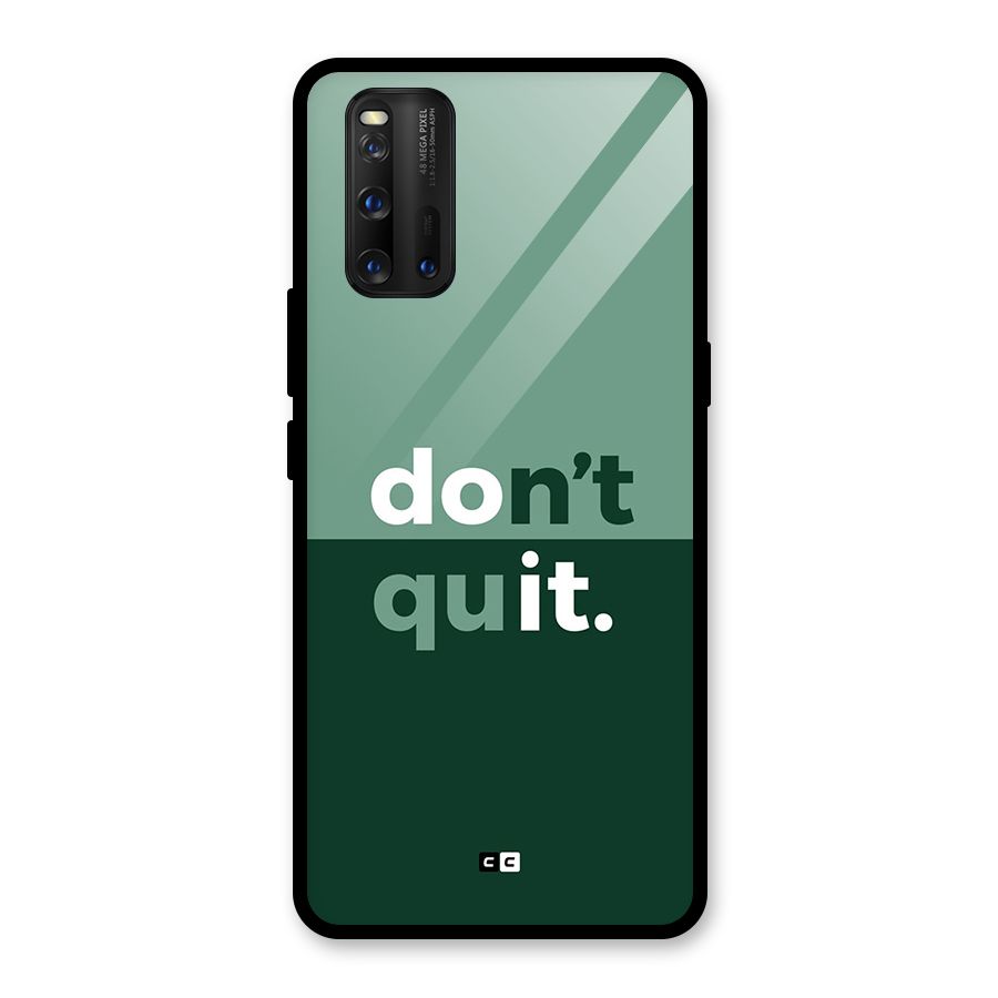 Do Not Quit Glass Back Case for Vivo iQOO 3