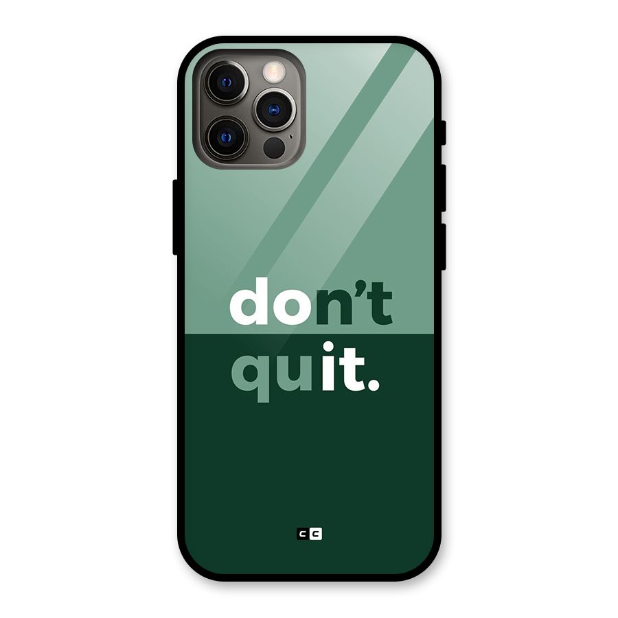Do Not Quit Glass Back Case for iPhone 12 Pro