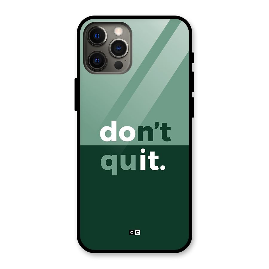 Do Not Quit Glass Back Case for iPhone 12 Pro Max