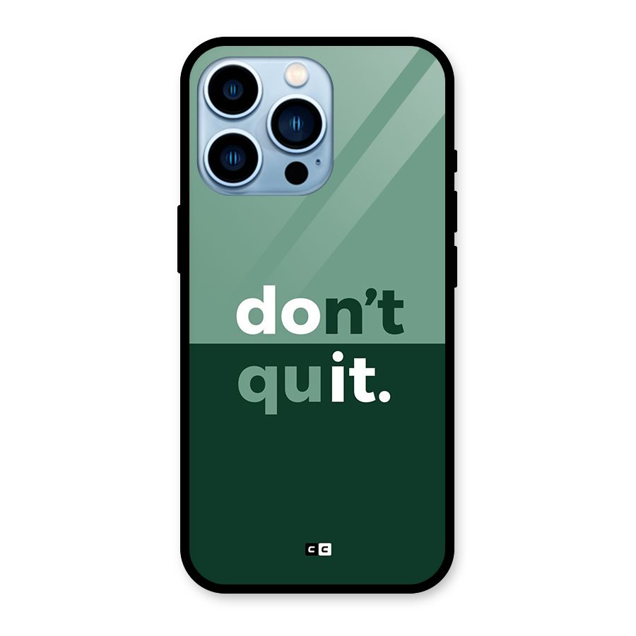 Do Not Quit Glass Back Case for iPhone 13 Pro
