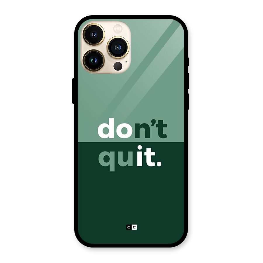 Do Not Quit Glass Back Case for iPhone 13 Pro Max