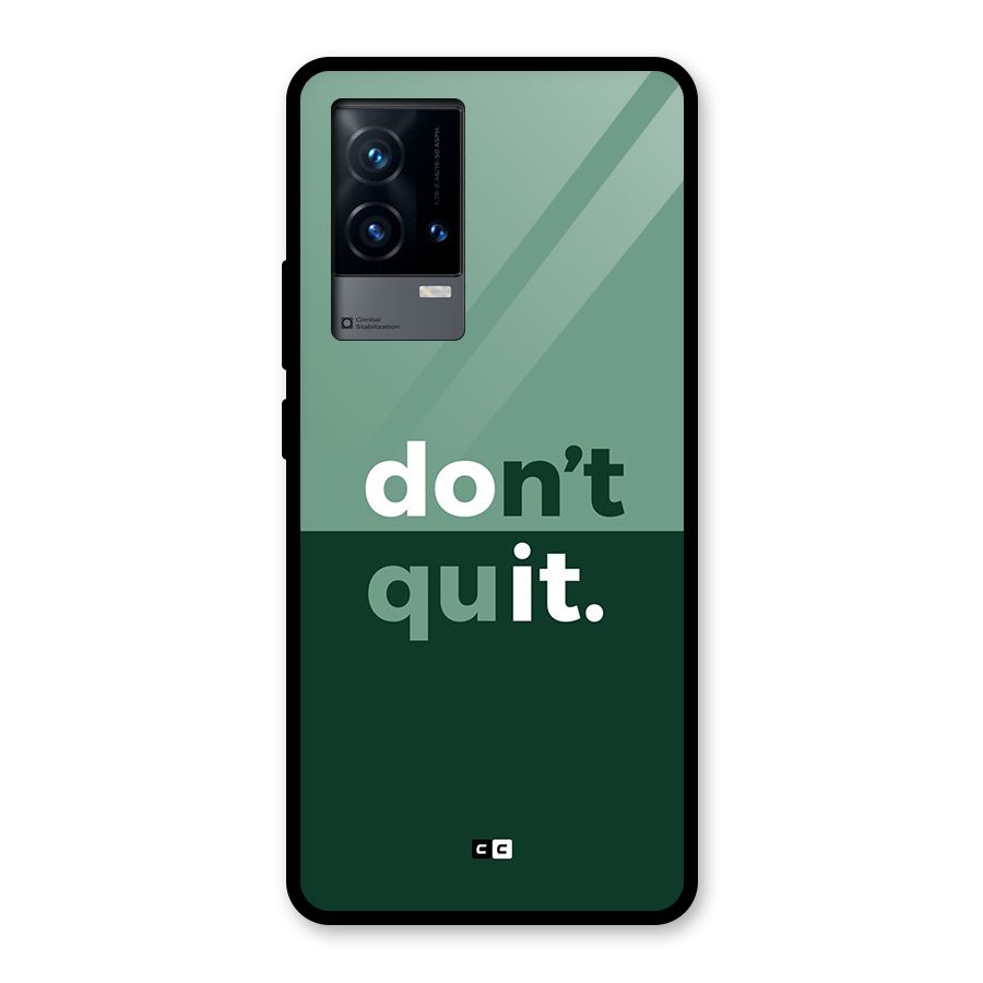 Do Not Quit Glass Back Case for iQOO 9 5G