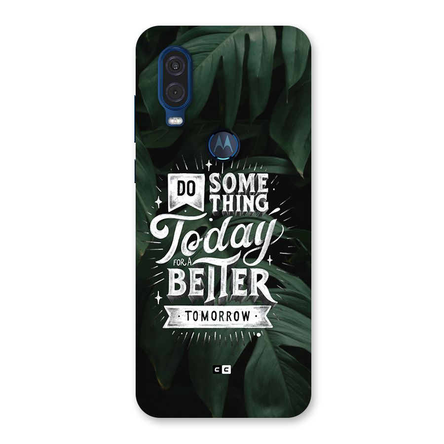 Do Something Back Case for Motorola One Vision