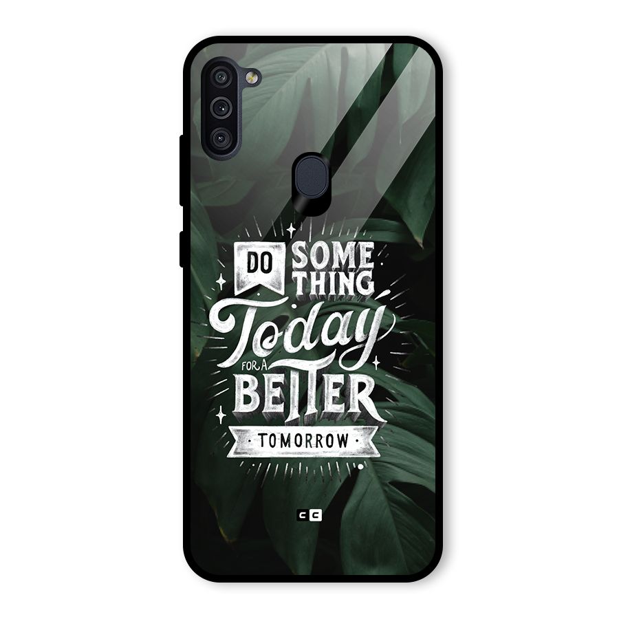 Do Something Glass Back Case for Galaxy M11