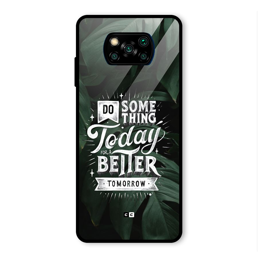 Do Something Glass Back Case for Poco X3 Pro