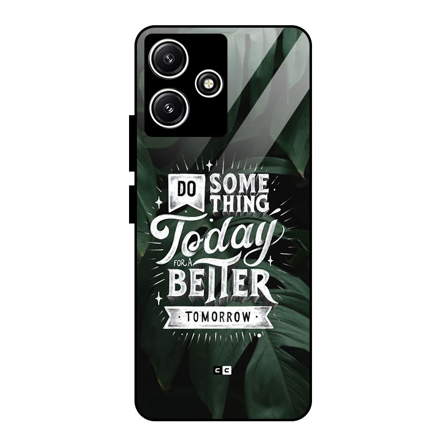 Do Something Glass Back Case for Redmi 12 5G