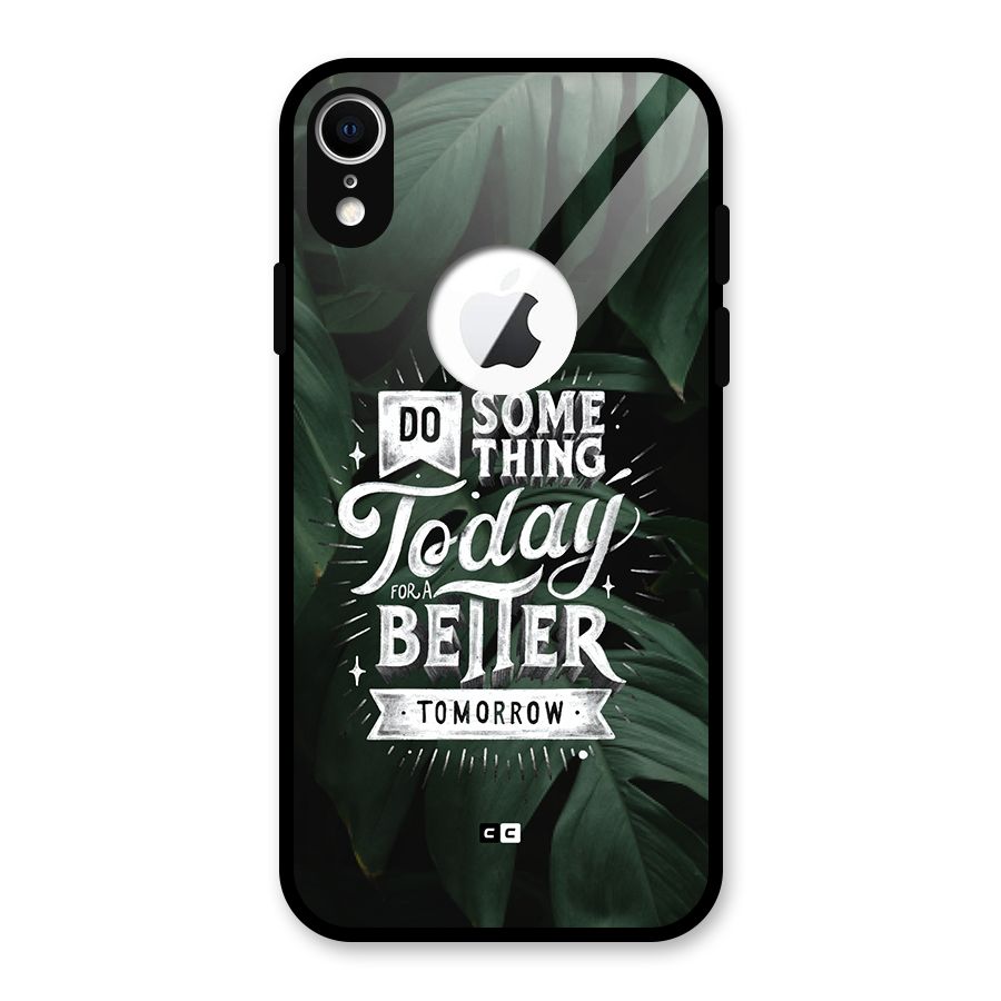 Do Something Glass Back Case for iPhone XR Logo Cut