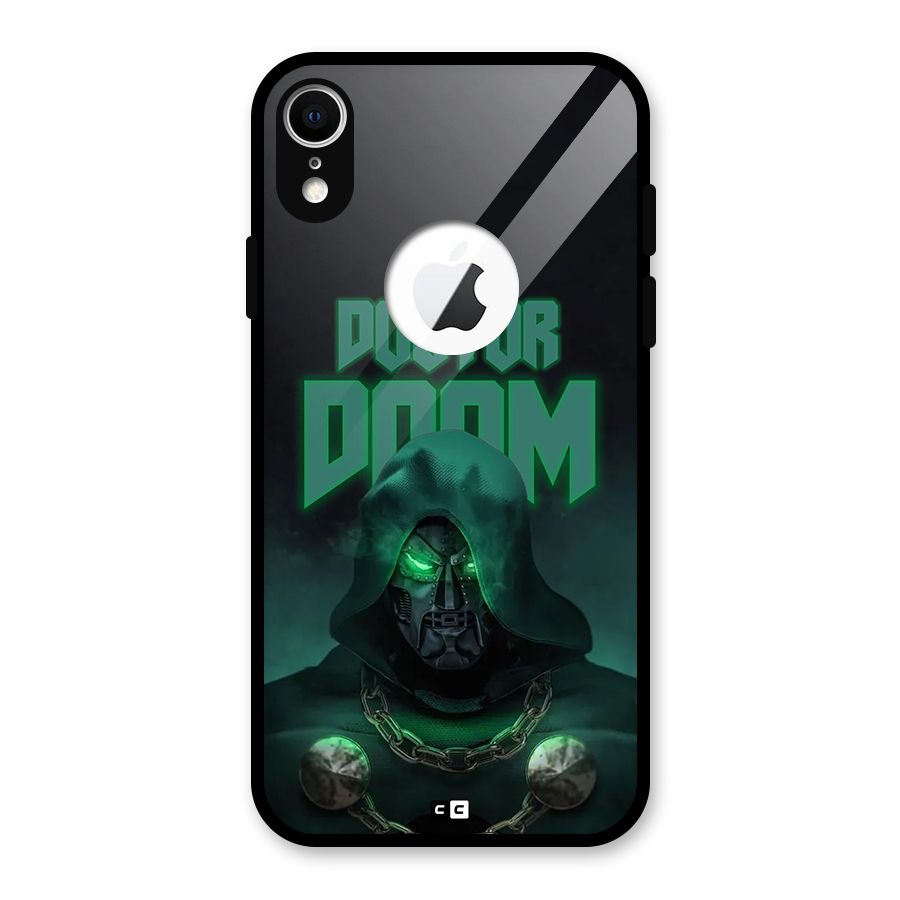 Doctor Doom Glass Back Case for iPhone XR Logo Cut