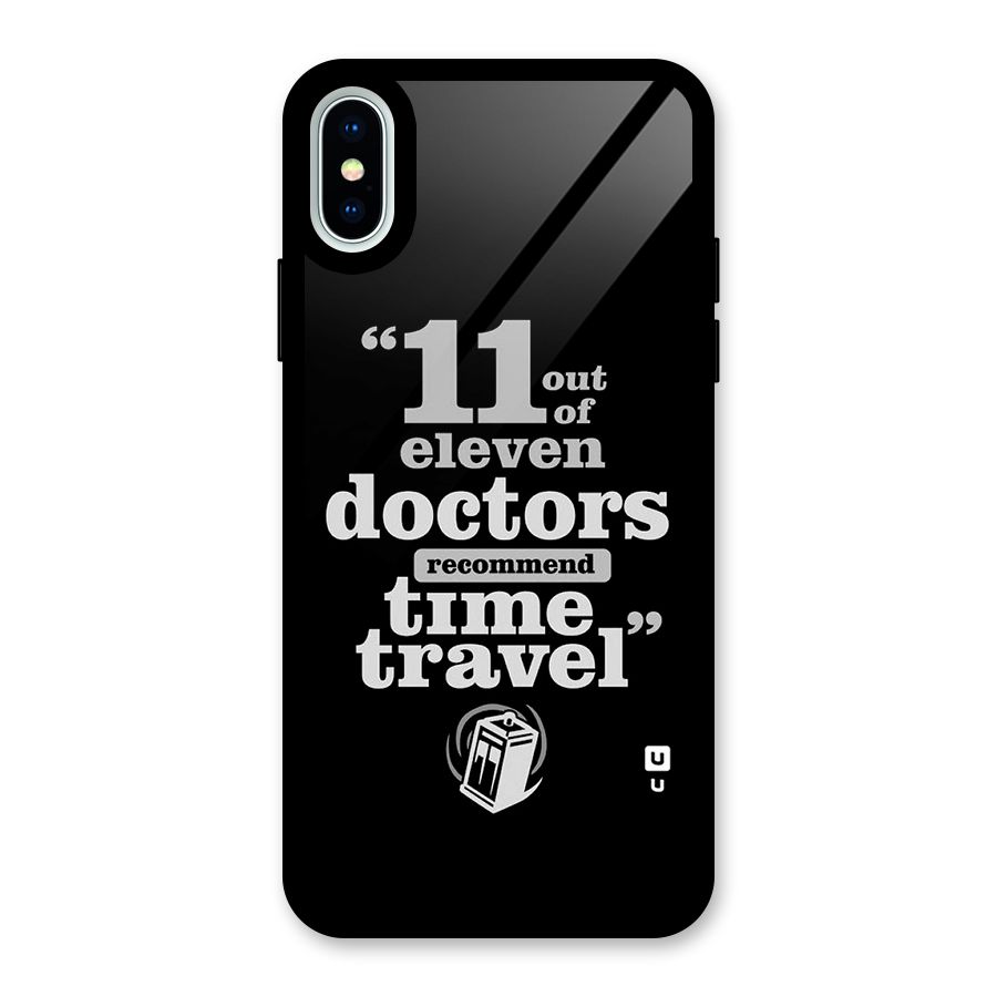 Doctors Recommend Time Travel Glass Back Case for iPhone XS