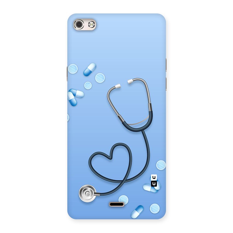 Doctors Stethoscope Back Case for Micromax Canvas Silver 5