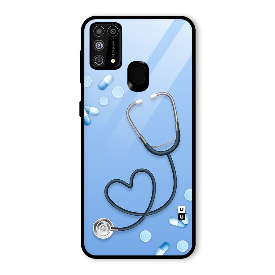 Doctors Stethoscope Glass Back Case for Galaxy F41