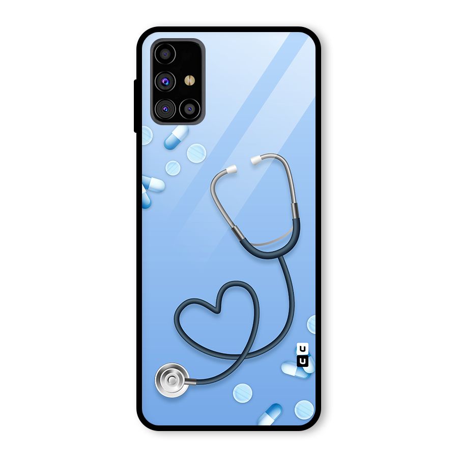 Doctors Stethoscope Glass Back Case for Galaxy M31s