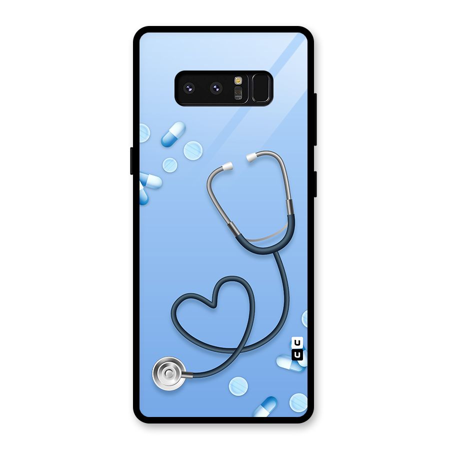 Doctors Stethoscope Glass Back Case for Galaxy Note 8