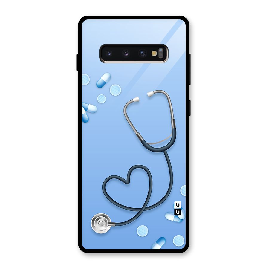 Doctors Stethoscope Glass Back Case for Galaxy S10 Plus
