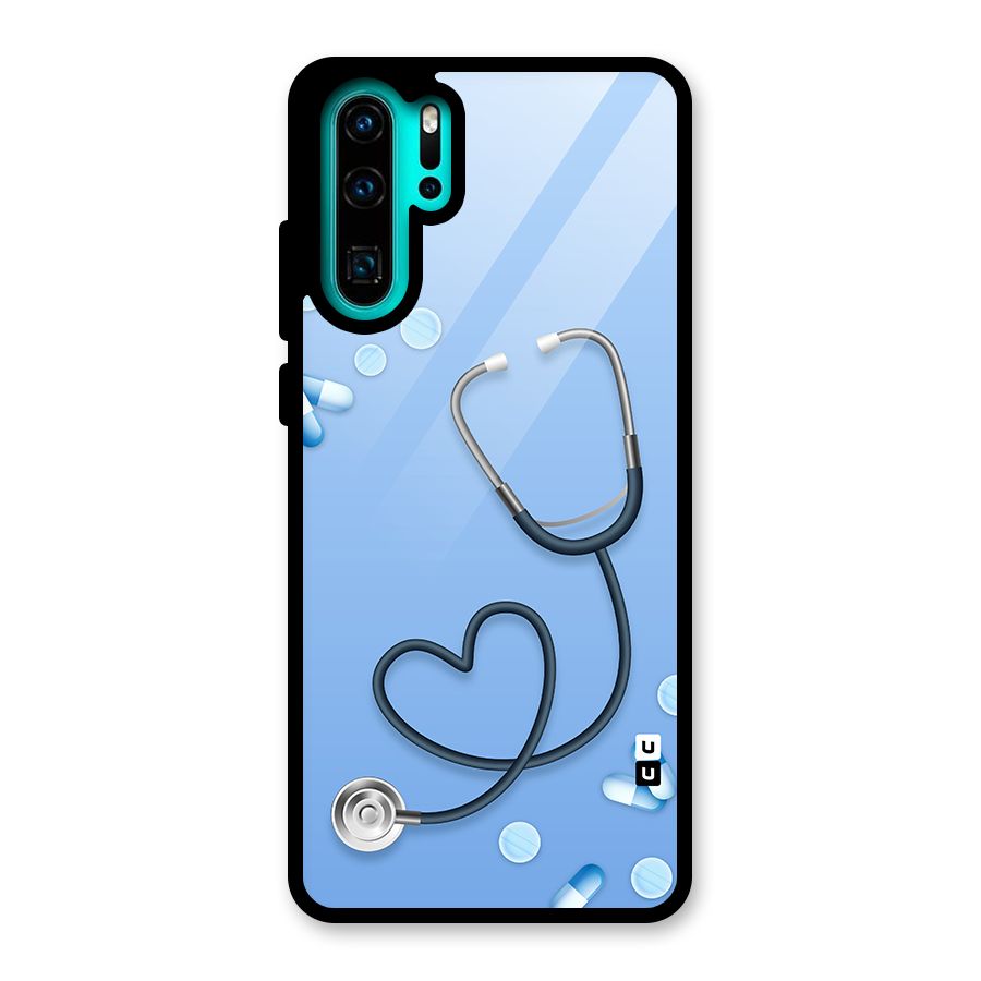 Doctors Stethoscope Glass Back Case for Huawei P30 Pro