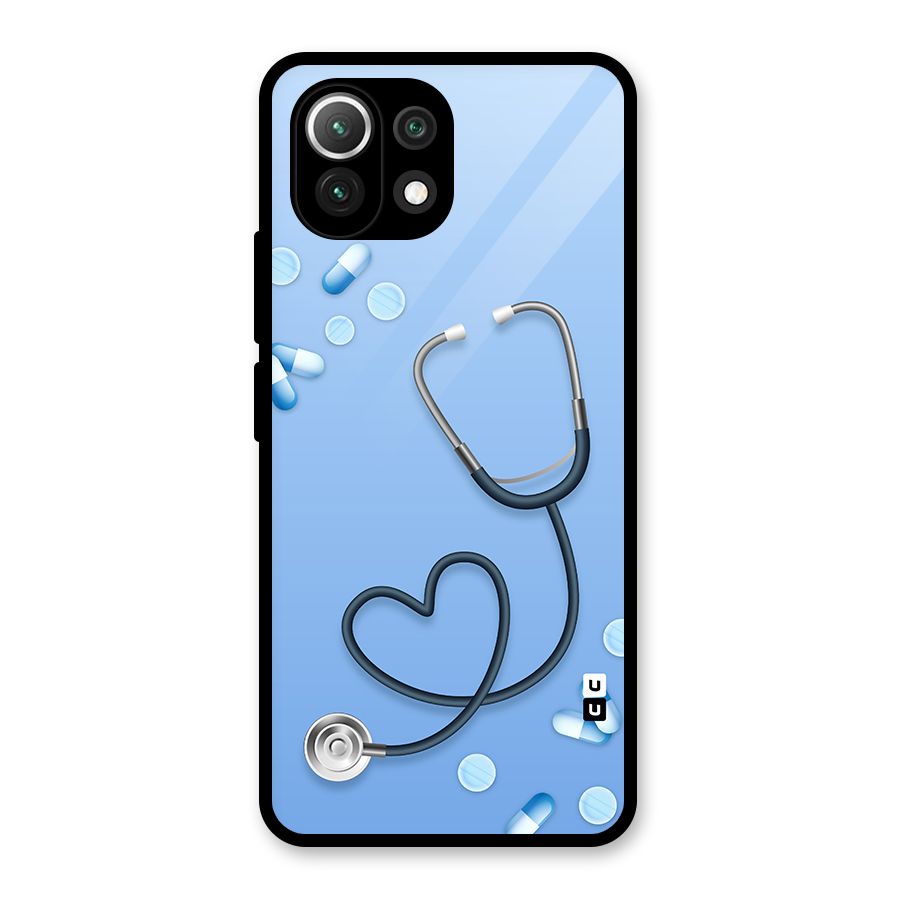 Doctors Stethoscope Glass Back Case for Mi 11 Lite