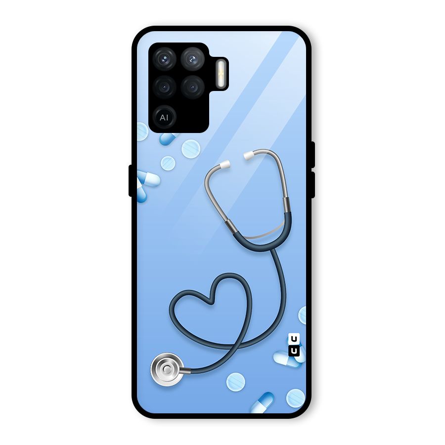Doctors Stethoscope Glass Back Case for Oppo F19 Pro