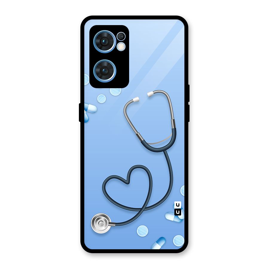 Doctors Stethoscope Glass Back Case for Oppo Reno7 5G