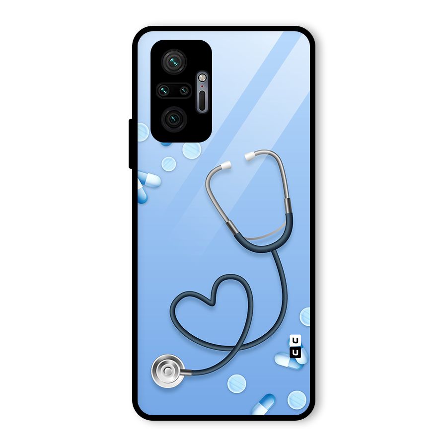 Doctors Stethoscope Glass Back Case for Redmi Note 10 Pro