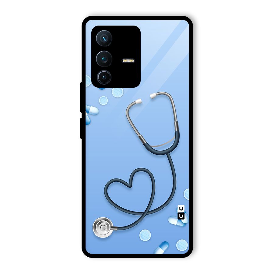 Doctors Stethoscope Glass Back Case for Vivo V23 Pro