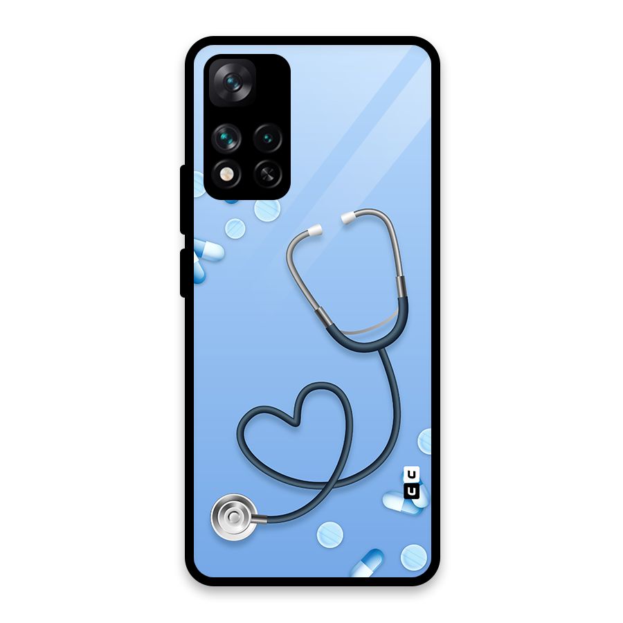 Doctors Stethoscope Glass Back Case for Xiaomi 11i HyperCharge 5G