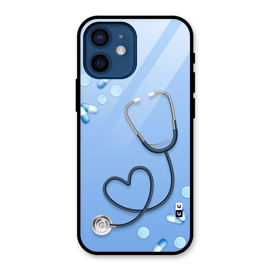 Doctors Stethoscope Glass Back Case for iPhone 12 Mini