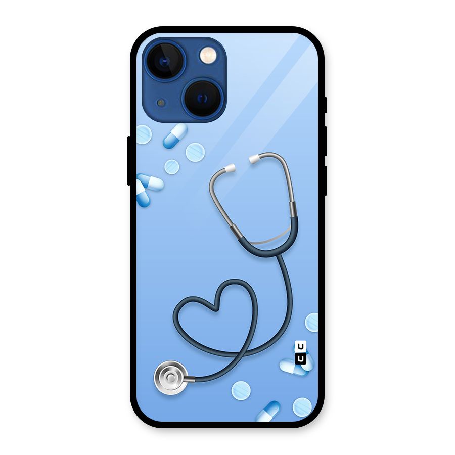 Doctors Stethoscope Glass Back Case for iPhone 13 Mini