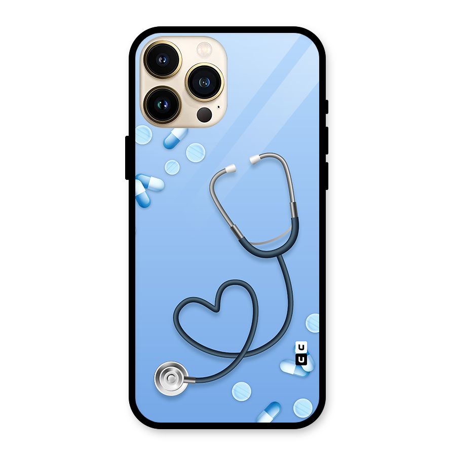 Doctors Stethoscope Glass Back Case for iPhone 13 Pro Max