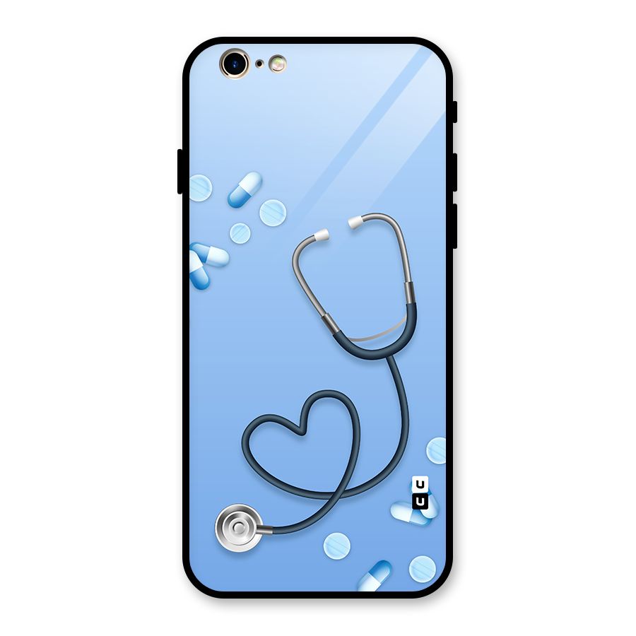 Doctors Stethoscope Glass Back Case for iPhone 6 6S