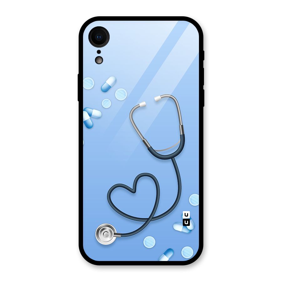 Doctors Stethoscope Glass Back Case for iPhone XR