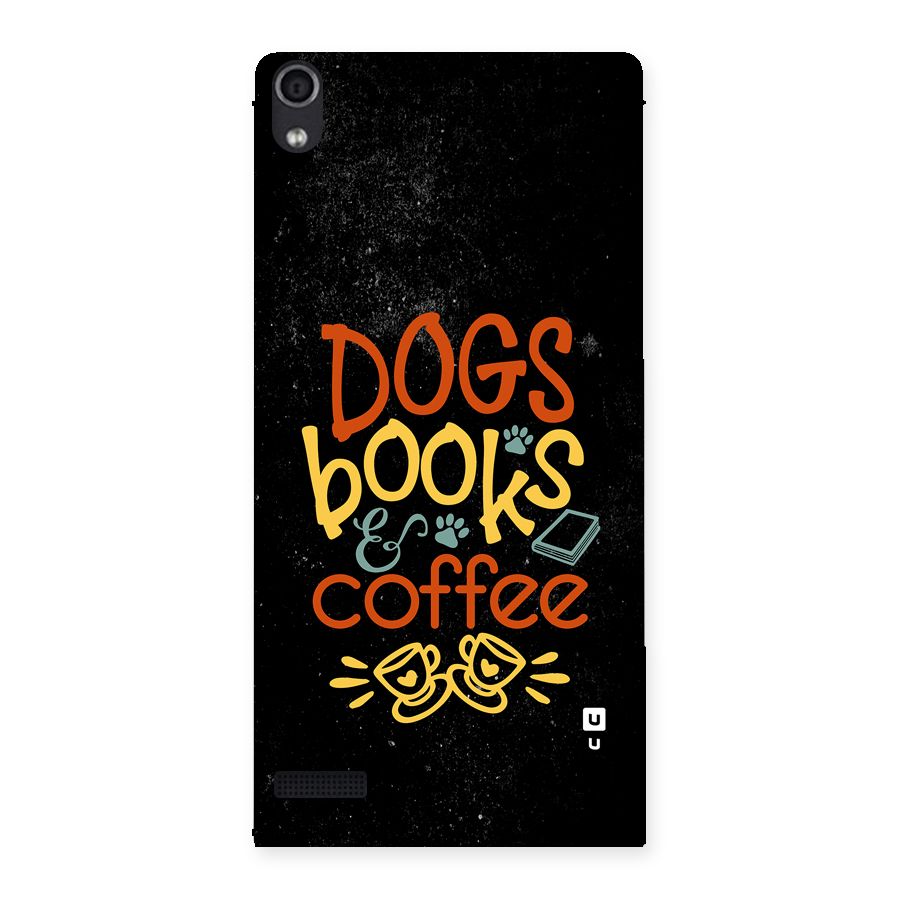Dogs Books Coffee Back Case for Ascend P6