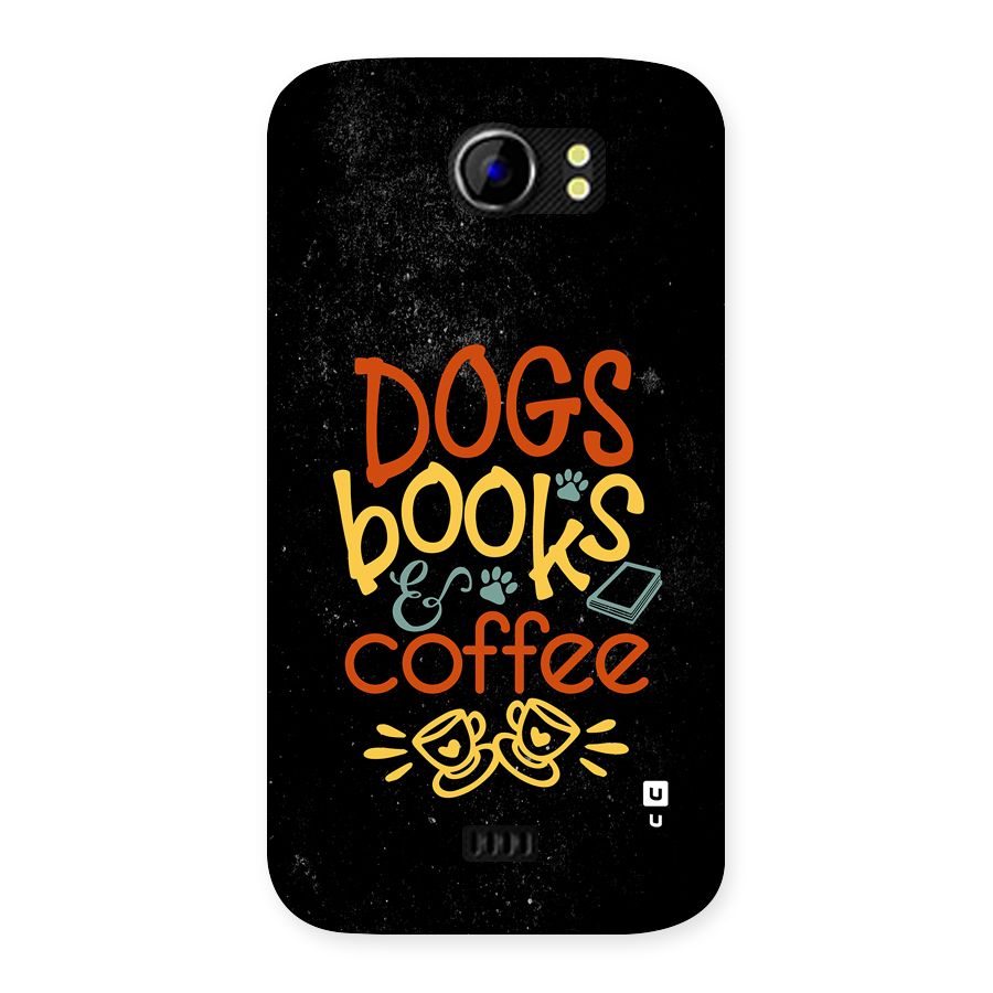 Dogs Books Coffee Back Case for Canvas 2 A110
