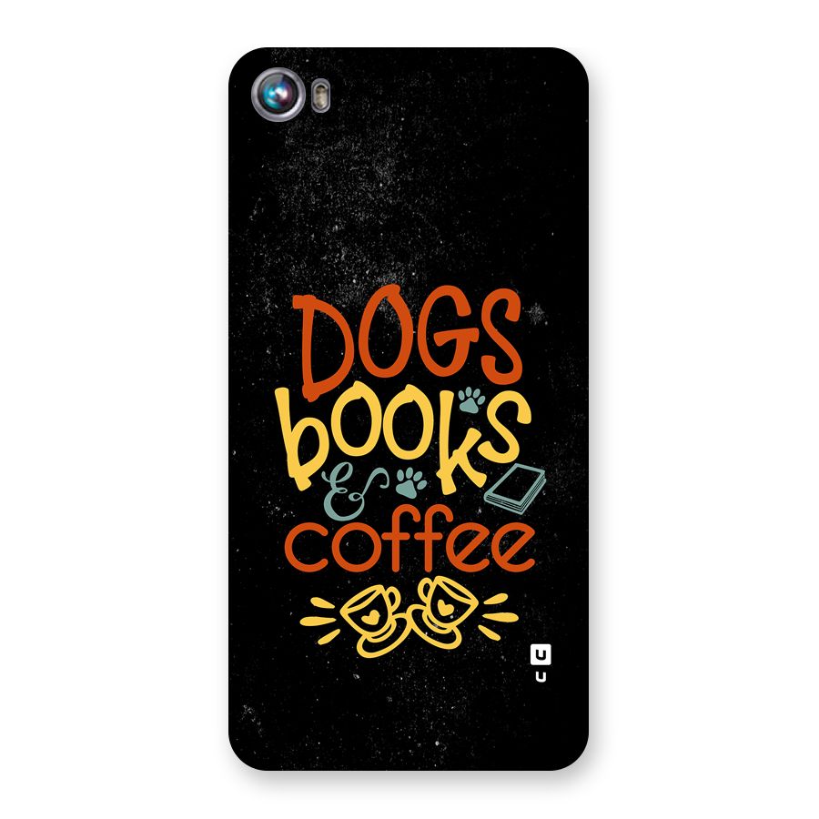Dogs Books Coffee Back Case for Canvas Fire 4 (A107)