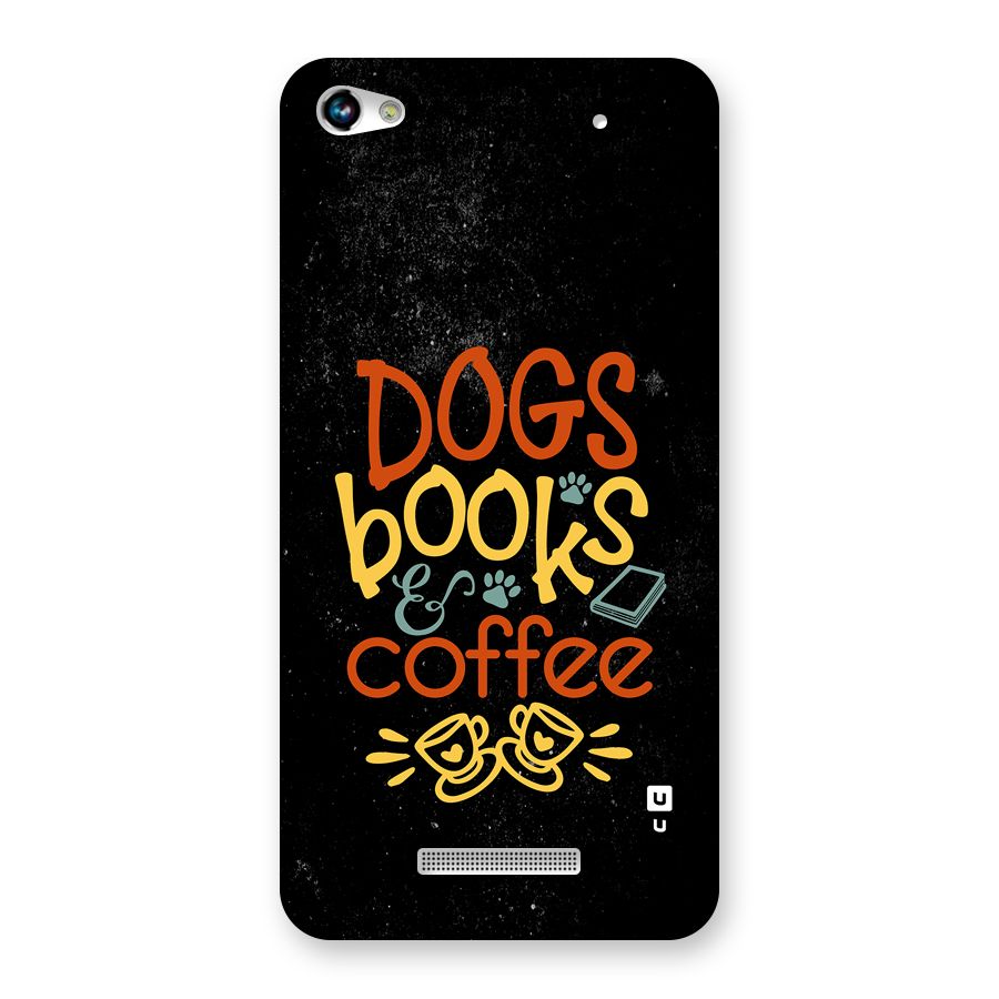 Dogs Books Coffee Back Case for Canvas Hue 2 A316